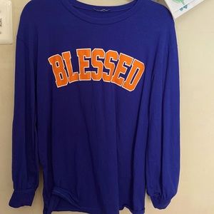 Fashion nova medium blue long sleeve